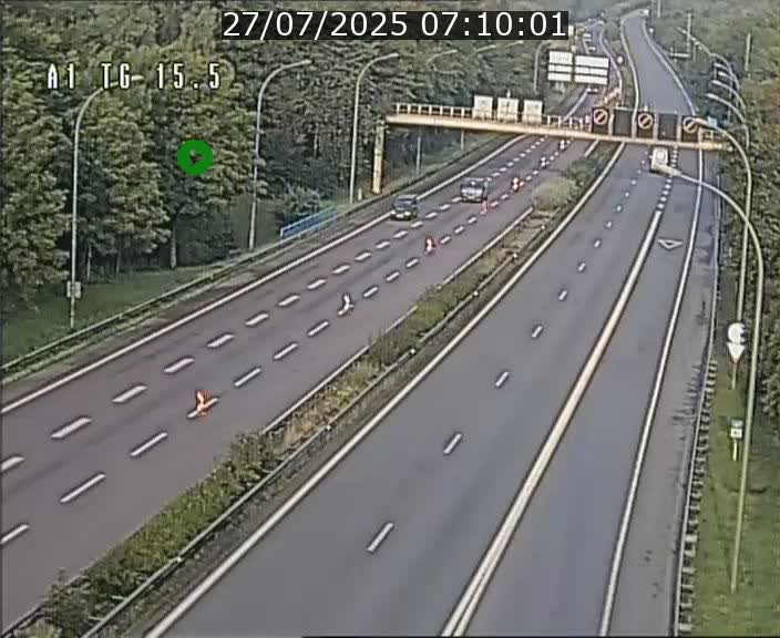 Traffic live webcam Luxembourg Munsbach - A1 direction Luxembourg - BK 15.5