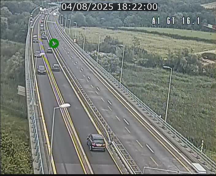 Traffic live webcam Luxembourg Niederanven - A1 direction Allemagne - BK 16.1