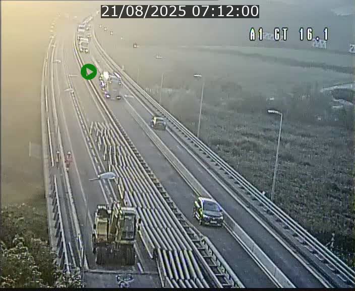 Traffic live webcam Luxembourg Niederanven - A1 direction Allemagne - BK 16.1