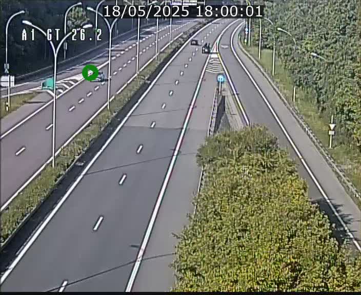 Traffic live webcam Luxembourg Grevenmacher - A1 direction Allemagne - BK 26.2