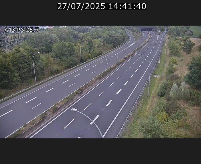 Traffic live webcam Luxembourg Frisange - A13 direction Allemagne - BK 26