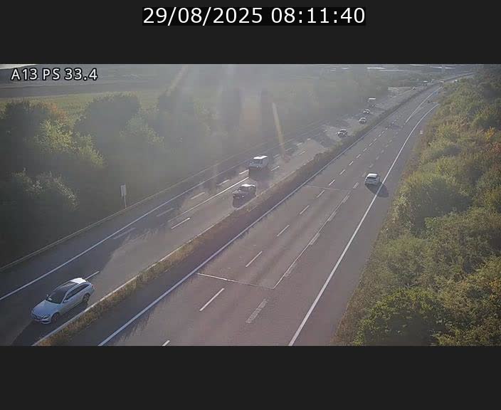Webcam trafic sur A13 à hauteur de Mondorf-les-Bains en direction d'Altwies