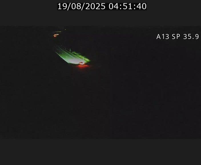 Webcam trafic sur A13 à l'entrée ouest du tunnel Markusbierg à Remerschen. Vue orientée vers Mondorf-les-Bains.
