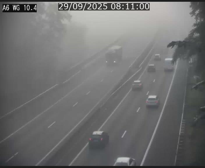 Traffic live webcam Luxembourg Mamer - A6 - BK 10.4 - direction Luxembourg/France/Allemagne