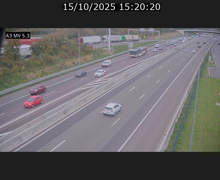 Webcam à l'Aire de Berchem au Luxembourg sur l'A3. Vue orientée vers la France