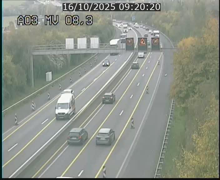 Webcam Autoroute après la Croix de Bettembourg en direction de Luxembourg sur l'A3