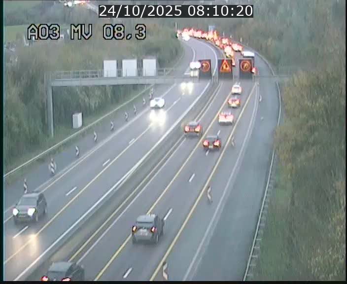 Webcam Autoroute après la Croix de Bettembourg en direction de Luxembourg sur l'A3