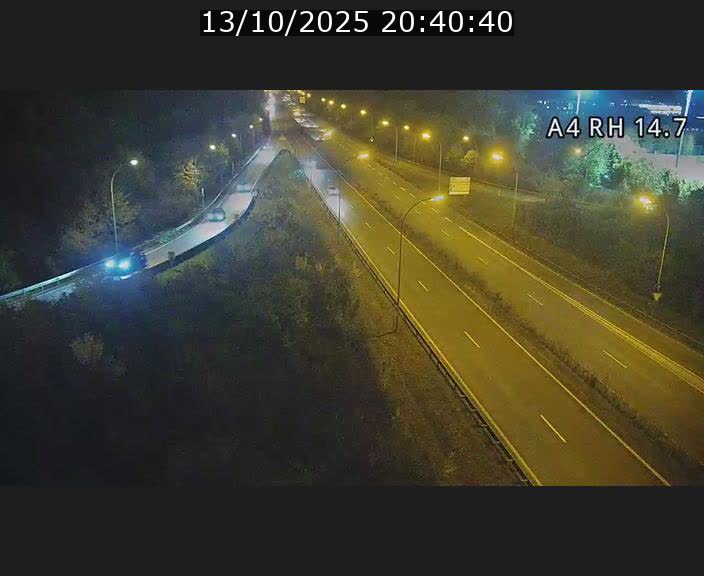 Traffic live webcam Luxembourg Jonction Lankelz - A4 - BK 14.7 - direction Luxembourg
