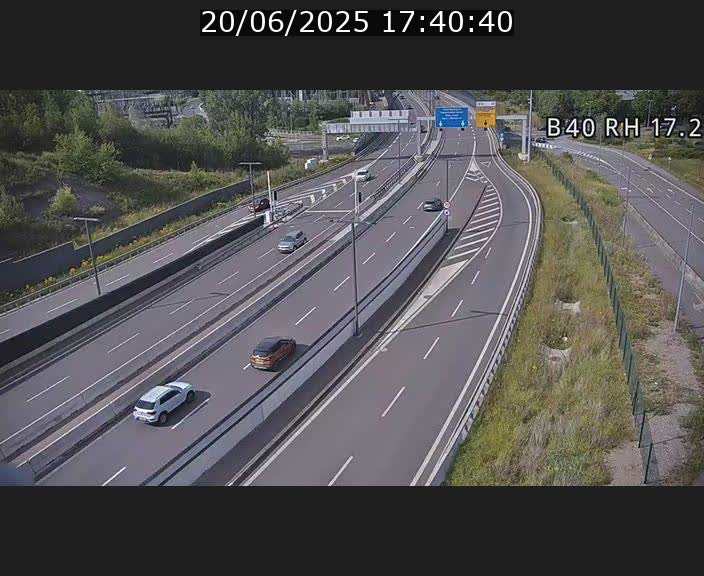 Webcam sur le contournement d'Esch Belval à hauteur de la sortie Université de Luxembourg. Vue orientée vers Luxembourg