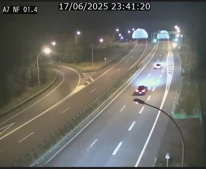 Caméra autoroute Luxembourg A7 - Echangeur Waldhaff - direction Tunnel Stafelter