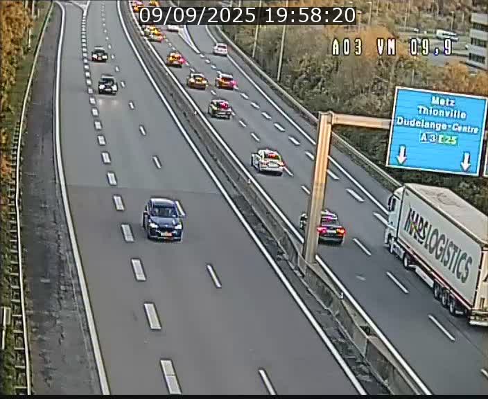 Webcam Autoroute à la Croix de Bettembourg - A3 - BK 9.9 - direction France