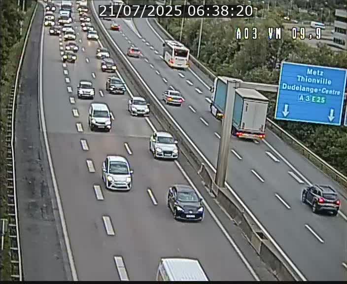 Webcam Autoroute à la Croix de Bettembourg - A3 - BK 9.9 - direction France