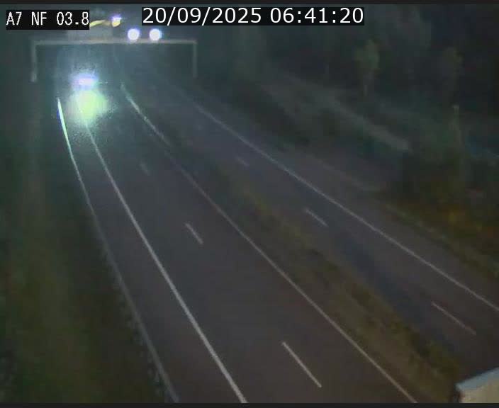 Webcam autoroute A7 au Luxembourg à la sortie du Tunnel Stafelter vers le Nord