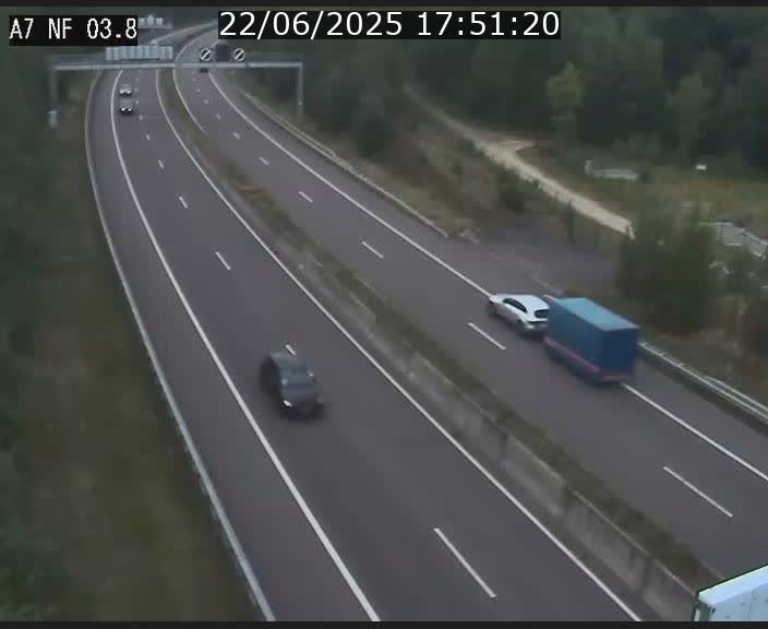 Webcam autoroute A7 au Luxembourg à la sortie du Tunnel Stafelter vers le Nord
