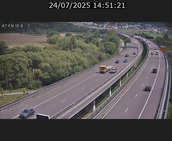 Caméra trafic Luxembourg - A7, Tunnel Gousselerbierg, sortie sud, direction rond-point Lorentzweiler (BK 10.8)