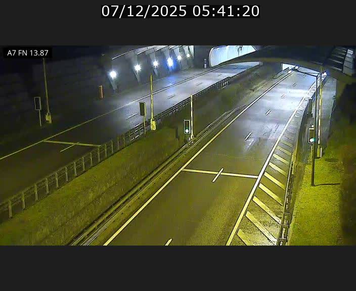 Caméra trafic Luxembourg - A7, Tunnel Gousselerbierg, entrée nord, direction Lorentzweiler