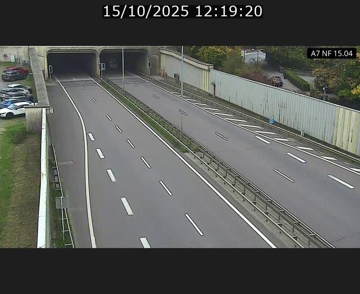 Caméra trafic Luxembourg - A7, Tunnel Mersch, entrée sud, direction Ettelbruck