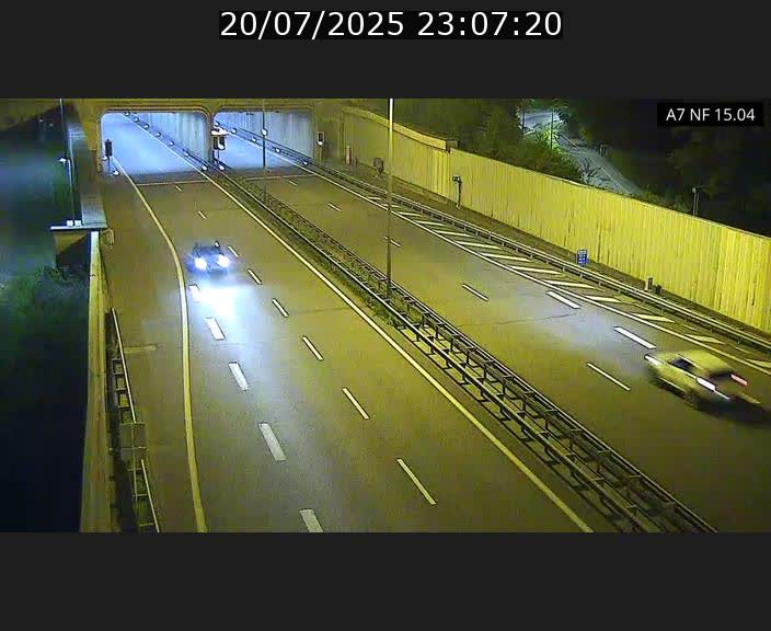 Caméra trafic Luxembourg - A7, Tunnel Mersch, entrée sud, direction Ettelbruck