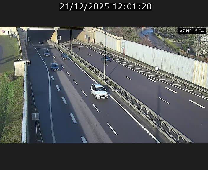 Caméra trafic Luxembourg - A7, Tunnel Mersch, entrée sud, direction Ettelbruck