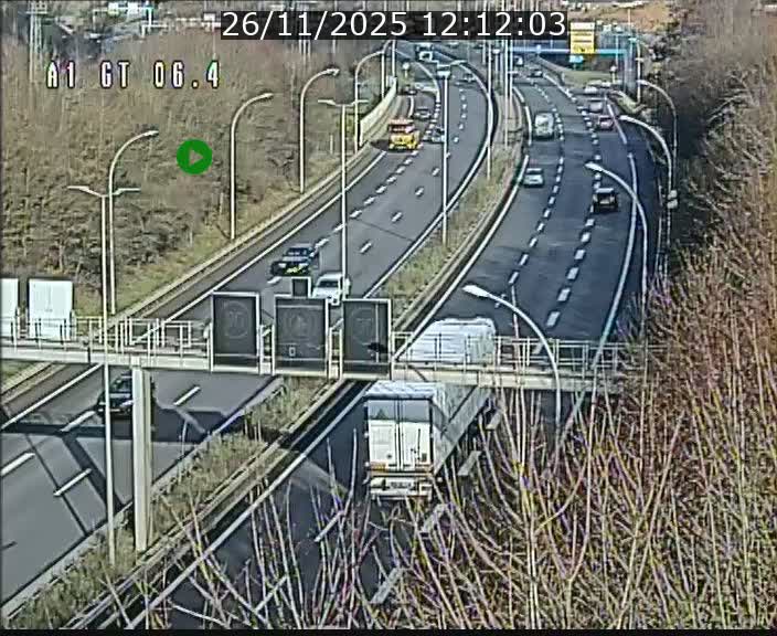 Traffic live webcam Luxembourg Hamm - A1 direction Sandweiler - BK 6.4