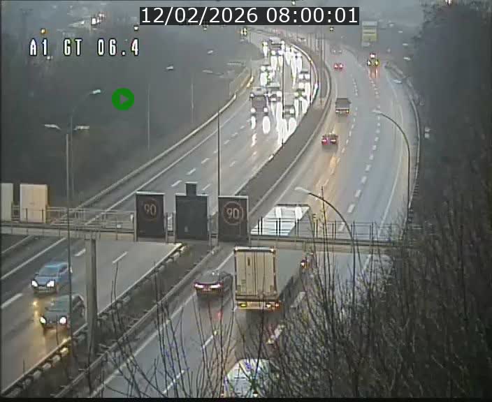 Traffic live webcam Luxembourg Hamm - A1 direction Sandweiler - BK 6.4