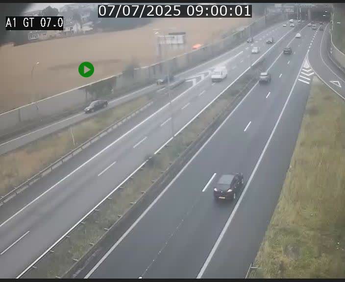 Traffic live webcam Luxembourg Cents - A1 direction Kirchberg - BK 7