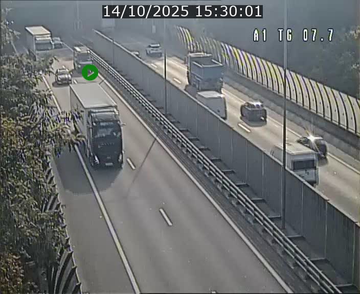 Traffic live webcam Luxembourg Kirchberg - A1 direction Luxembourg-ville - BK 7.7