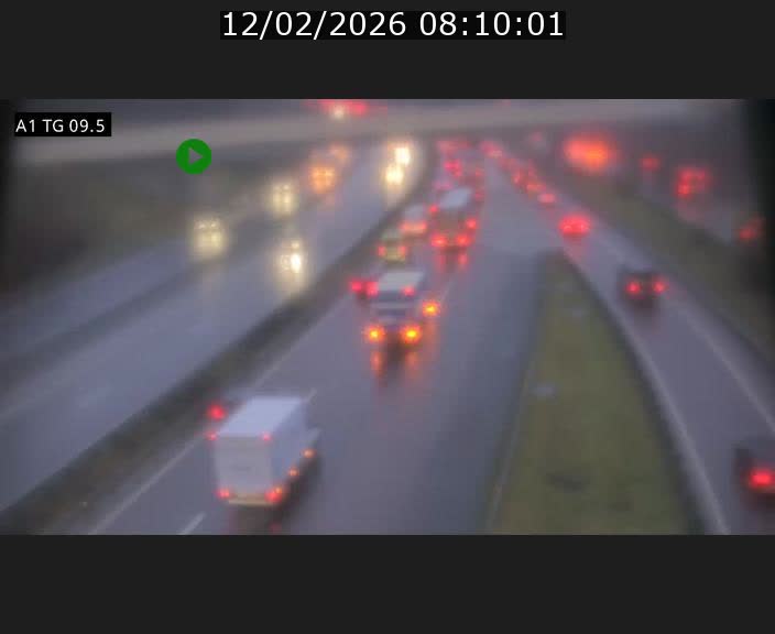Traffic live webcam Luxembourg Jonction Grünewald - A1 direction Luxembourg-ville - BK 9.5