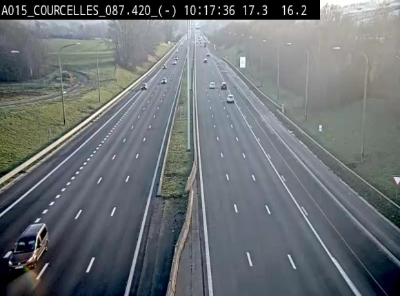 Webcam autoroute Belgique - Viesville - E42 direction Mons - BK 84.35