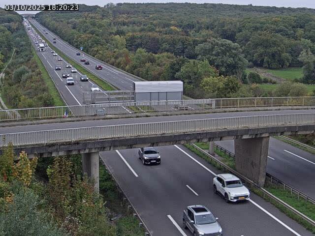 Caméra autoroute France - A31, Zoufftgen direction Luxembourg-ville, à la frontière entre la France et le Luxembourg
