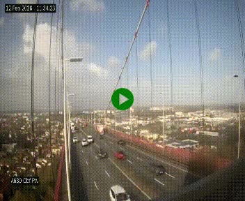 Webcam autoroute sur le périphérique de Bordeaux (A630) au nord de la ville. Caméra située sur le Pont d'Aquitaine.