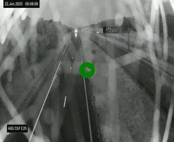 Webcam autoroute A63 en périphérie de Bordeaux au sud-est de la ville, en provenance du bassin d'Arcachon. Vue orientée vers Bordeaux