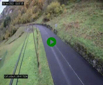 Webcam dans les Pyrénées Atlantique au niveau du col d'Urdos et du fort du Pourtalet sur la N134, en direction du Col et du tunnel du Somport, à 765 mètres d'altitude