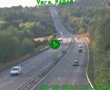 Caméra routière sur l'autoroute A20 à Bessines-sur-Gartempe. Vue orientée vers Paris