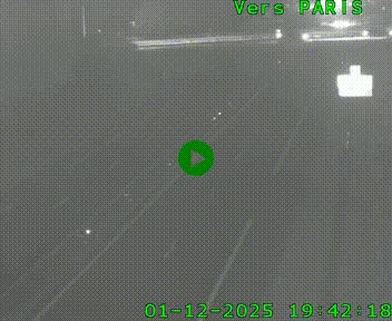 Caméra routière sur l'autoroute A20 au nord de Limoges, à la jonction avec la N520. Vue orientée vers Paris