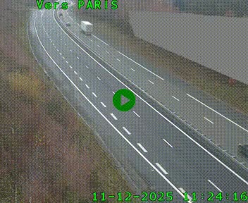 Caméra routière sur l'autoroute A20 à Saint-Pardoux-l'Ortigier, à la jonction avec l'A89. Vue orientée vers Paris