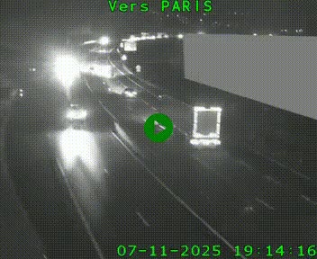 Caméra routière sur l'autoroute A20 à Brive-la-Gaillarde, à la jonction avec l'A89. Vue orientée vers Paris