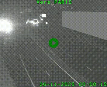 Caméra routière sur l'autoroute A20 à Brive-la-Gaillarde, à la jonction avec l'A89. Vue orientée vers Paris