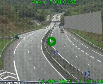 Caméra routière sur l'autoroute A20 à Noailles, en périphérie de Brive-la-Gaillarde. Vue orientée vers Toulouse