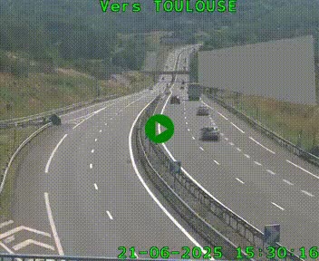 Caméra routière sur l'autoroute A20 à Noailles, en périphérie de Brive-la-Gaillarde. Vue orientée vers Toulouse