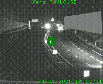 Caméra routière sur l'autoroute A20 à Noailles, en périphérie de Brive-la-Gaillarde. Vue orientée vers Toulouse