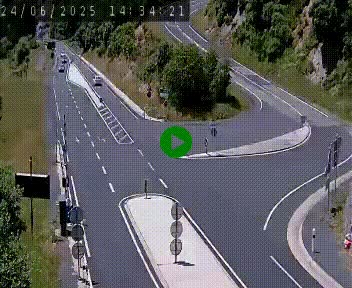 Webcam routière sur la N122 au niveau du Tunnel du Lioran. Vue de l'entrée côté Aurillac.