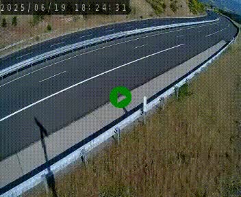 Caméra autoroute A75 à hauteur de la sortie 42 (Rodez, Laissac, Aire de l'Auvergne) située sur la commune d'Auberoques, près de Sévérac-le-Château