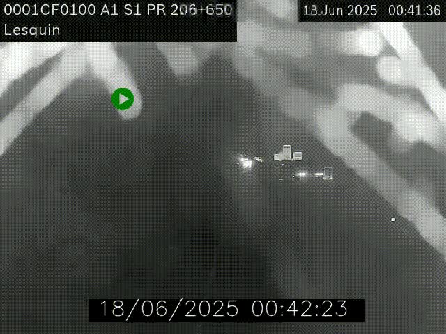Webcam autoroute A1 à hauteur de Lesquin. Vue orientée vers Lille