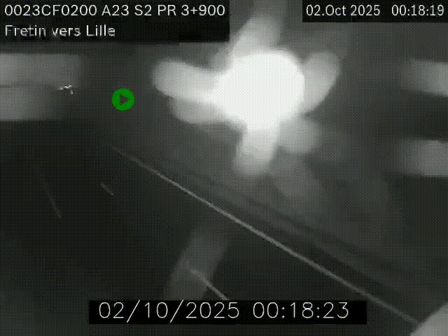 Webcam autoroute A23 à hauteur de Fretin. Vue orientée vers Lille