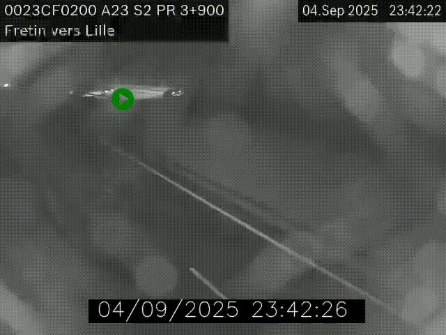 Webcam autoroute A23 à hauteur de Fretin. Vue orientée vers Lille