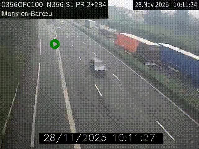Webcam à l'entrée de Lille en direction du périphérique, à proximité de Mons-en-Baroeul sur la N356