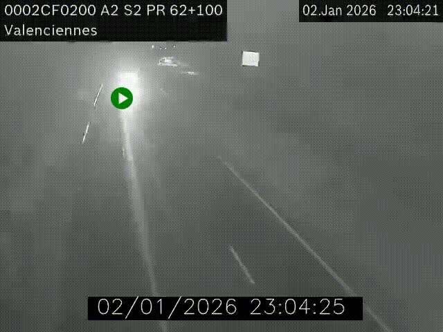 Webcam autoroute A2 à Valenciennes. Vue orientée vers Maubeuge et Mons (Belgique)