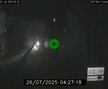 Webcam sur la N165 après le Pont de l'Iroise, à l'entrée de Brest