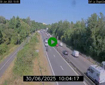 Webcam sur le périphérique de Nantes (N844) à hauteur de Porte de la Chapelle, au nord de la ville